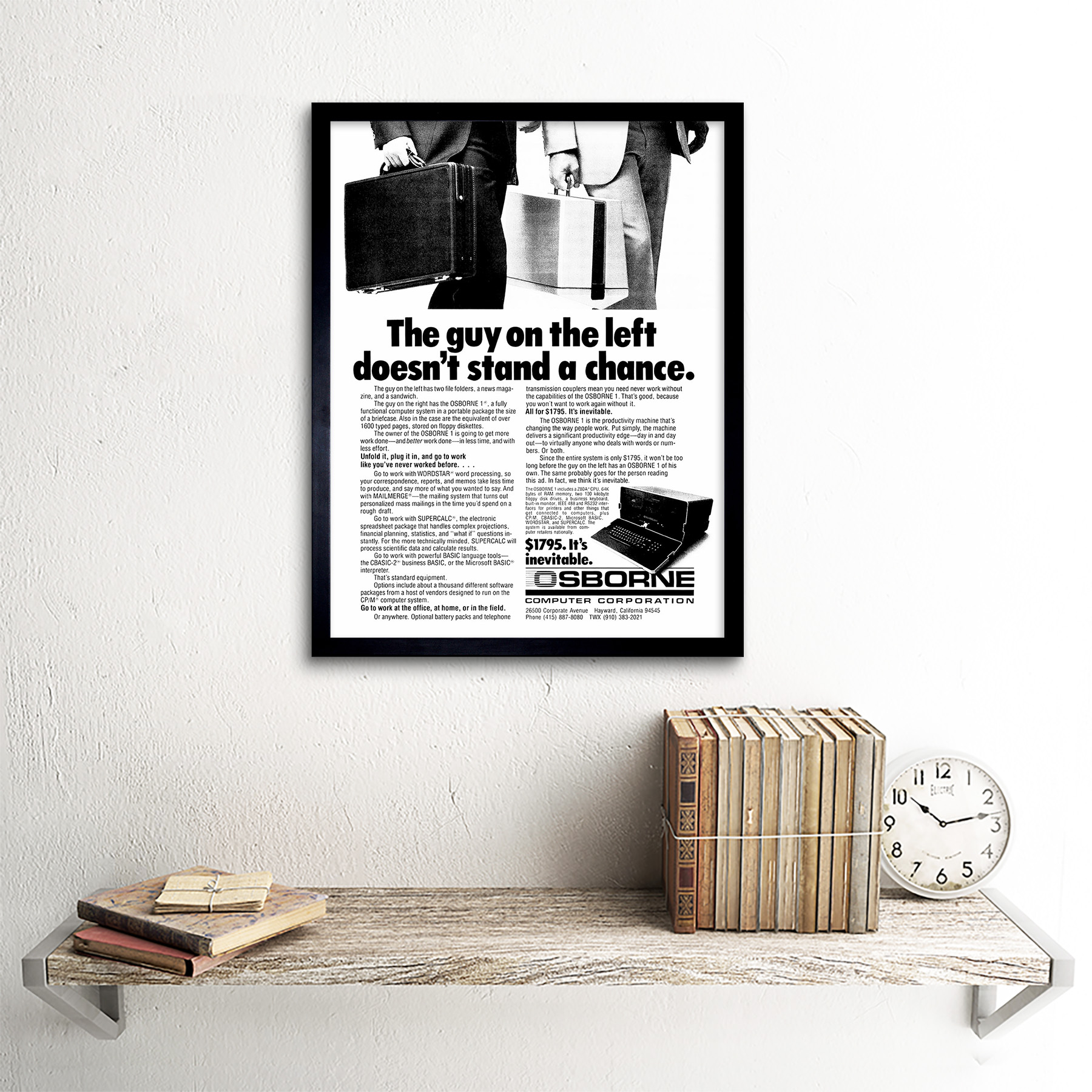 Advert Science Technology Osborne Computer Retro Usa 12X16 Inch Framed Art Print