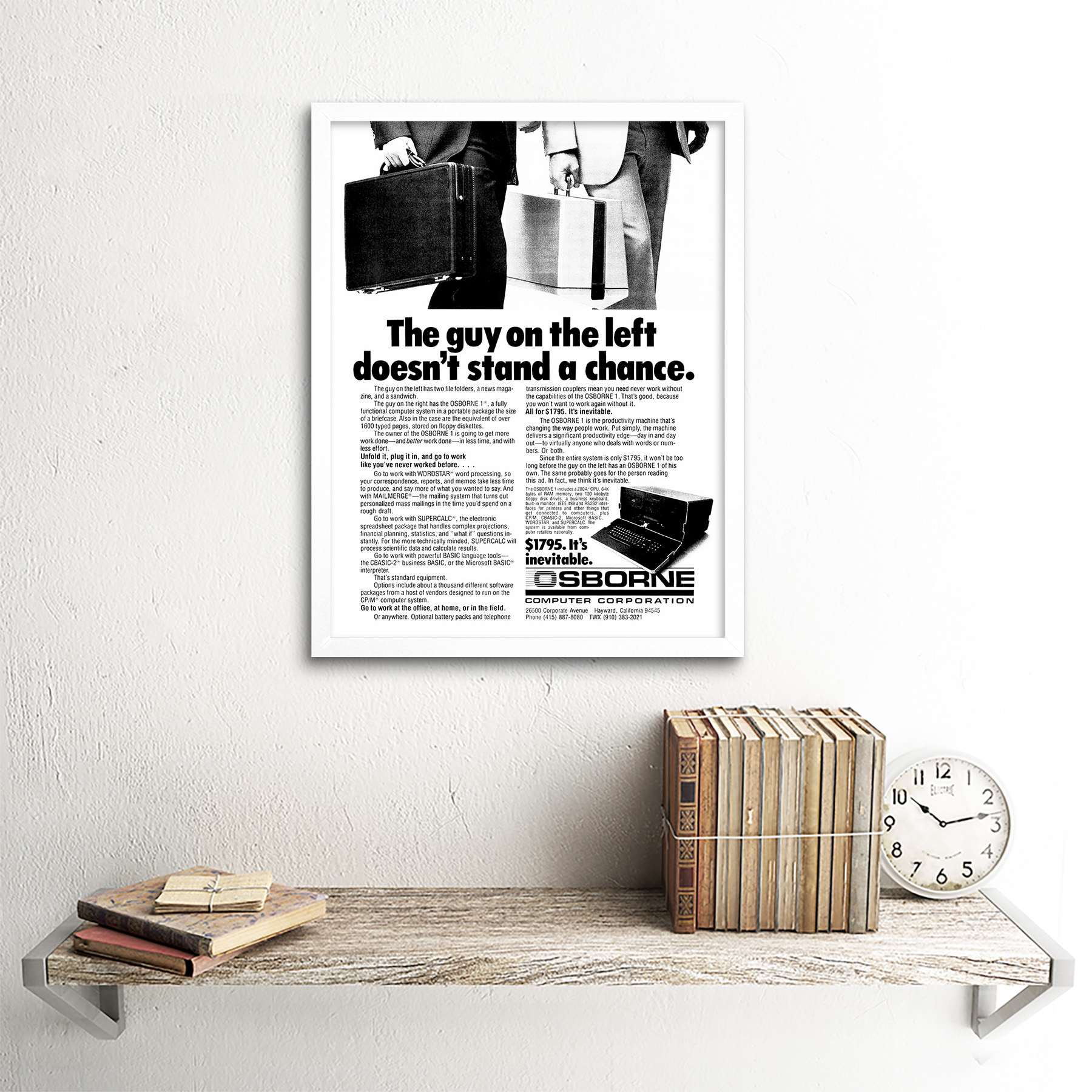 Advert Science Technology Osborne Computer Retro Usa 12X16 Inch Framed Art Print