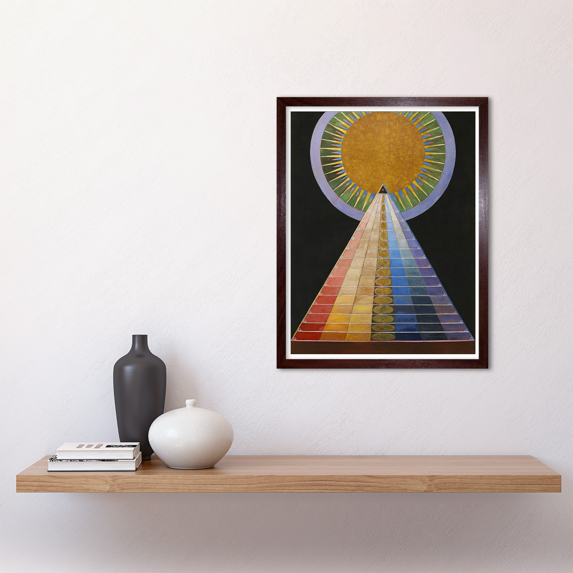 Pintura Hilma af Klint 1907 retablo no 1 grupo 12X16 pulgadas impresión arte enmarcado