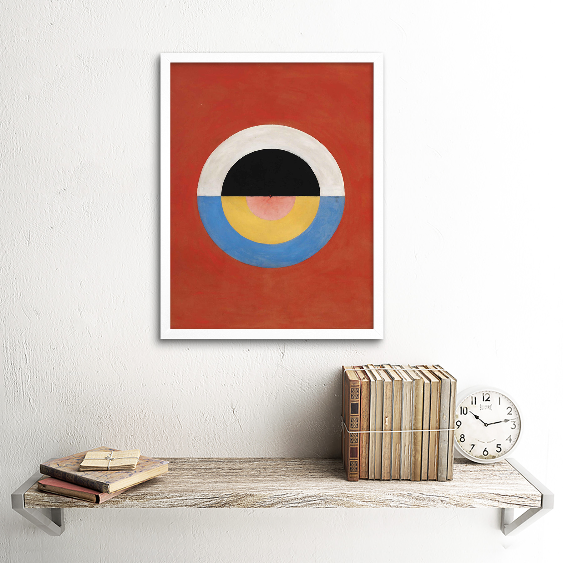Hilma Af Klint Svanen Abstract Circles Painting 12X16 Inch Framed Art Print