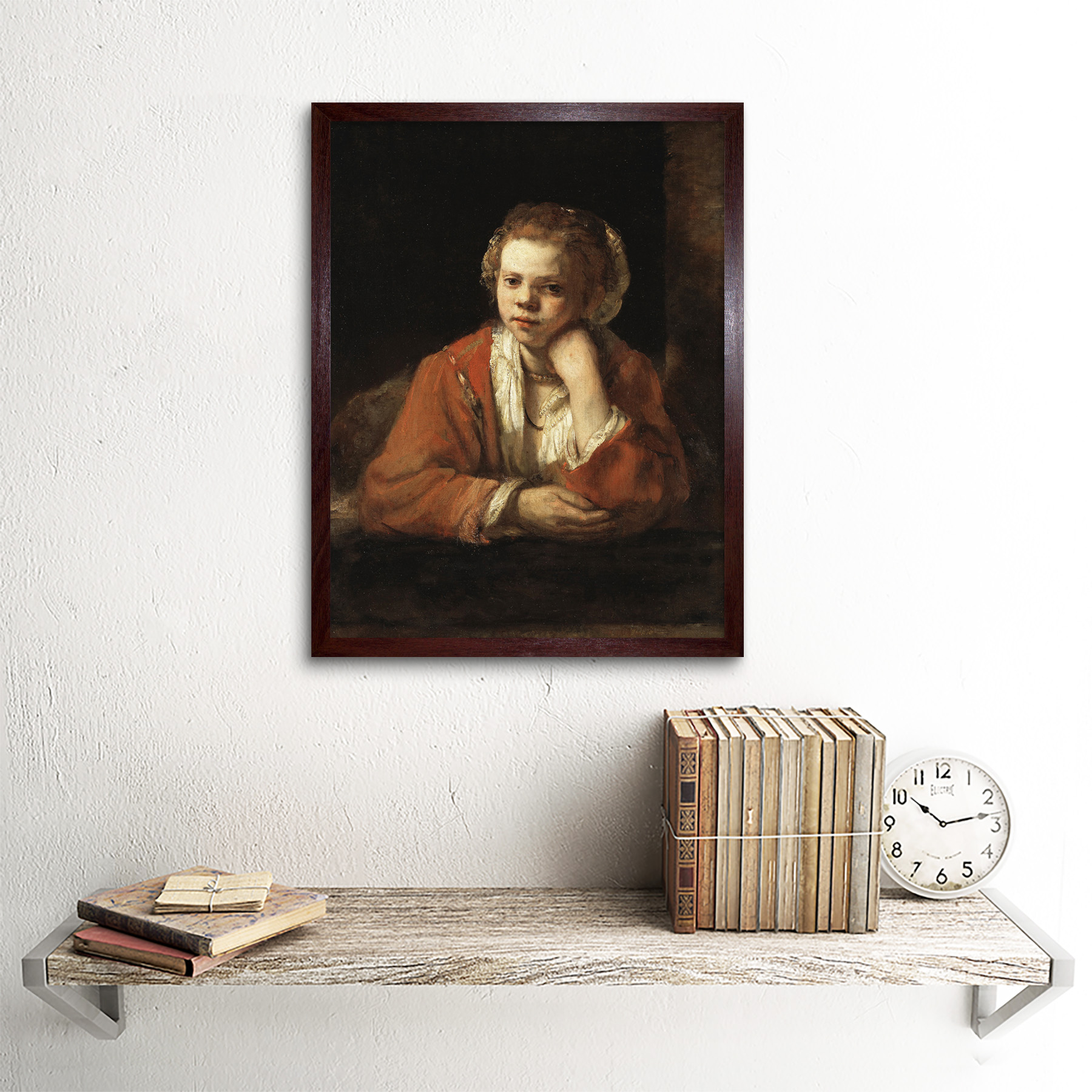 Details about / Rembrandt The Kitchen Maid Art Print Framed 12x16