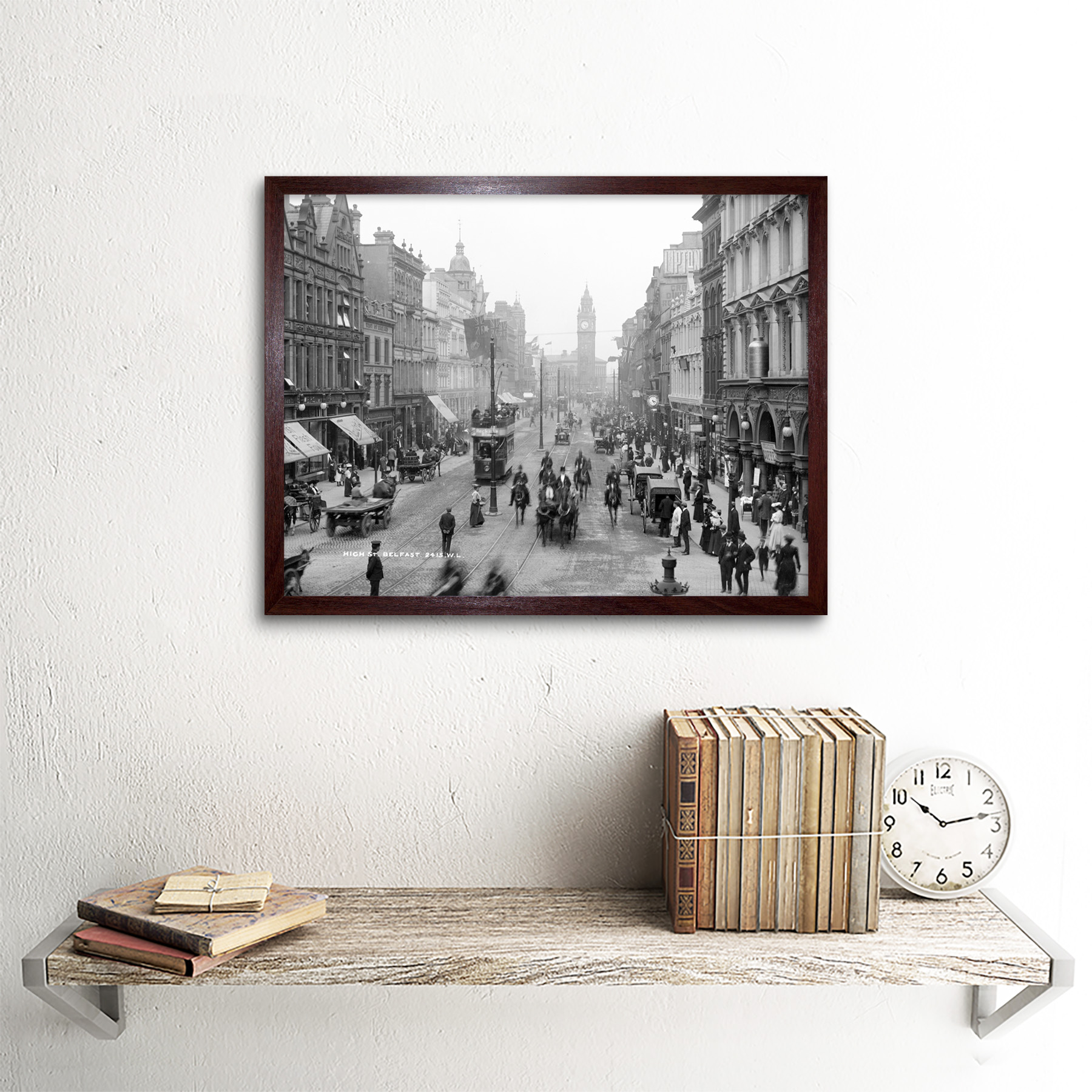 High Street Belfast Irlanda del Norte 1906 Pared Arte Impresión Enmarcado 12x16