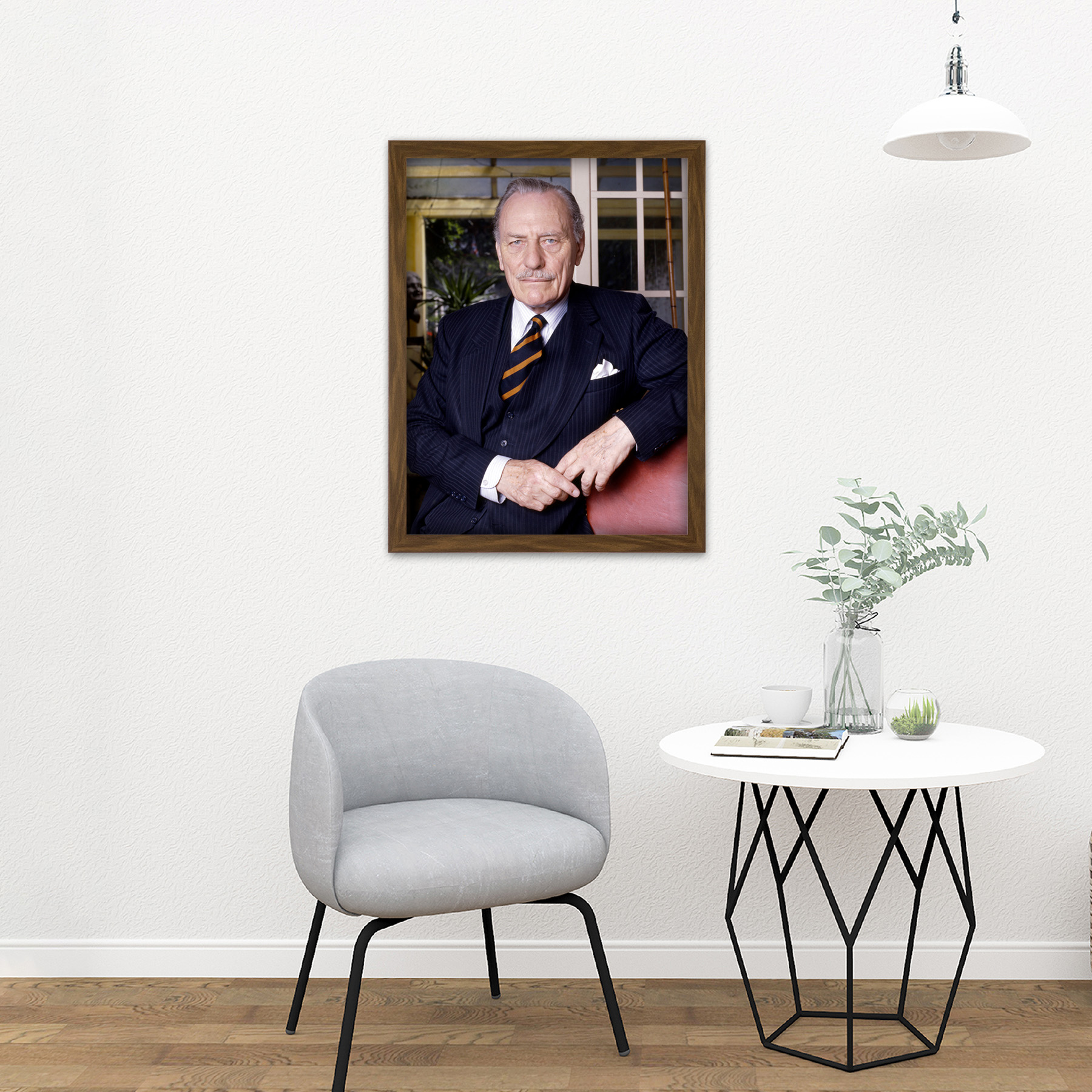 Warren Retrato político Enoch Powell foto enmarcada pared arte impresión 18X24 en