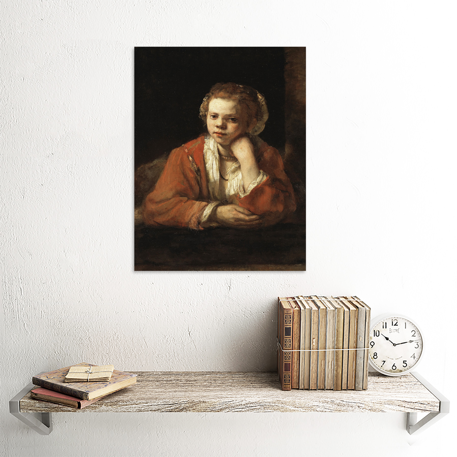 Details about / Rembrandt The Kitchen Maid Art Print Framed 12x16