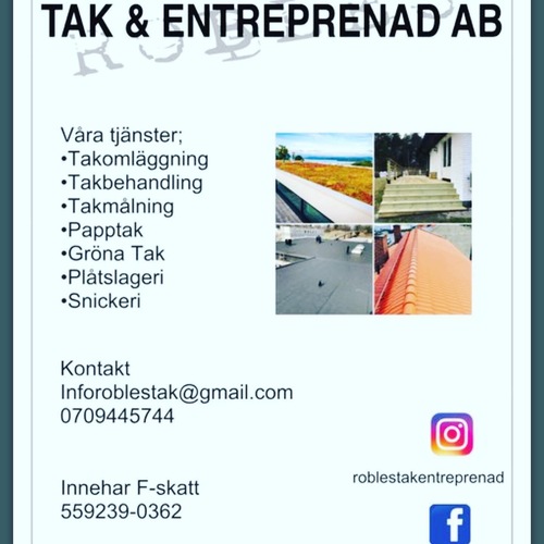Bild Robles Tak & Entreprenad AB (Foton Takläggare, Bild Takföretag)