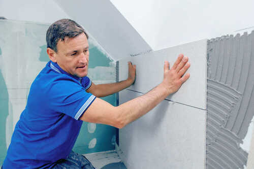Pågående badrumsrenovering