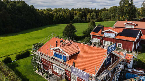 Drönarbild tak Dalarna