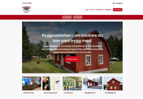 Byggnadsbiten Hemsida av Smartproduktion.