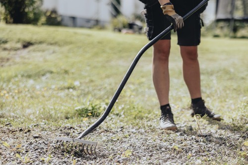 krattning av innergård i Dalarna