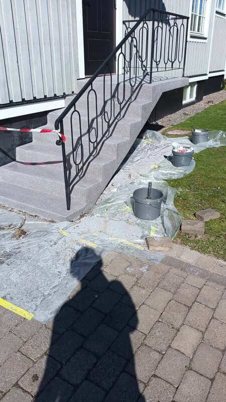 trapp hos kund som blivit behandlad