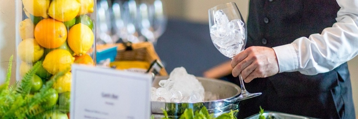 waiter making a drink