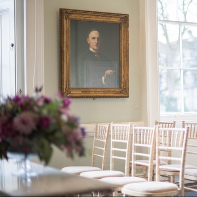 Chairs prepared for a wedding ceremony 