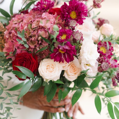 Wedding flowers in a bride's hands