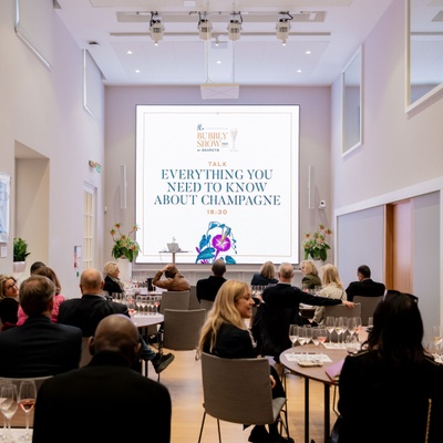 Creative conference theatre style layout in a grand setting