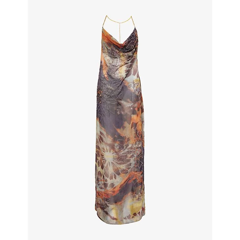 jaded london dahlia backless dress Dahlia Hand-Beaded Backless Chiffon Maxi Dress | Jaded London | Clothing