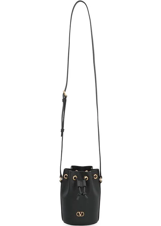Trendxparc Valentino Garavani VLogo Signature Leather Bucket Bag
