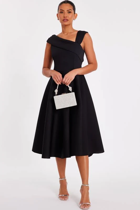 quiz asymmetric dress Quiz Blue Asymmetric Cowl Neck Maxi Dress