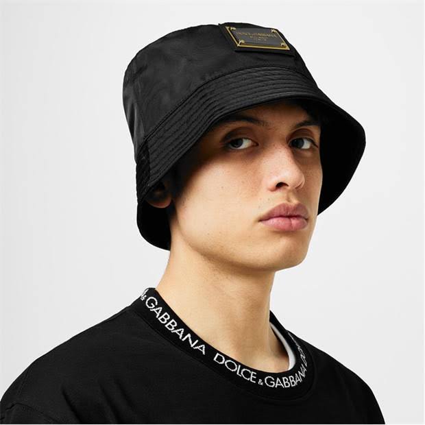 Aisle-3 DOLCE AND GABBANA Logo Plate Bucket Hat - Black display picture 3