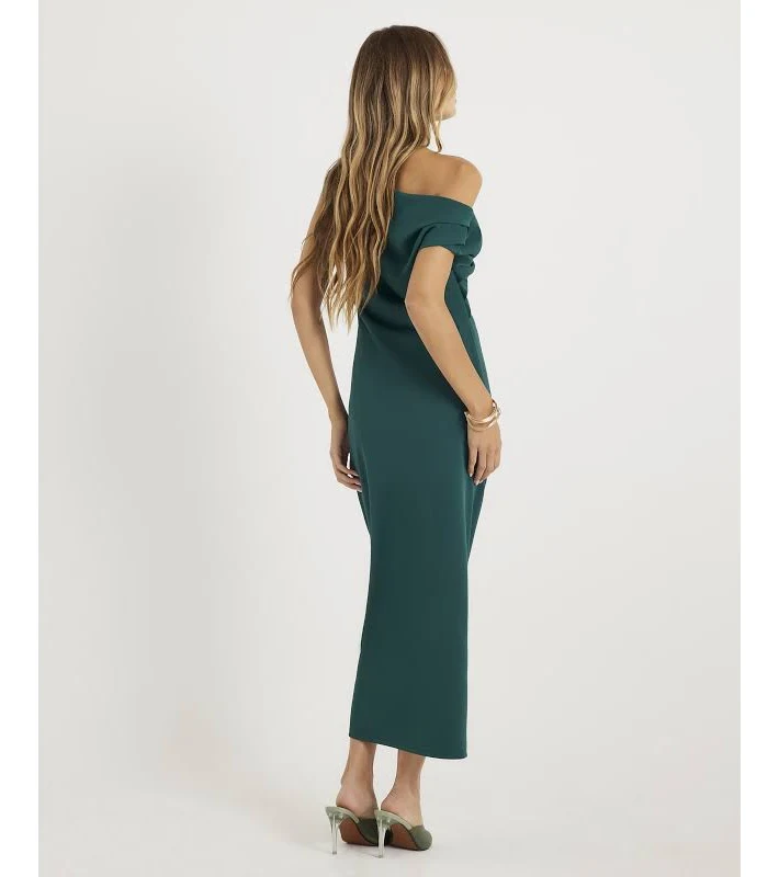 green midi dress river island River Island floral print ruched midi dress in green