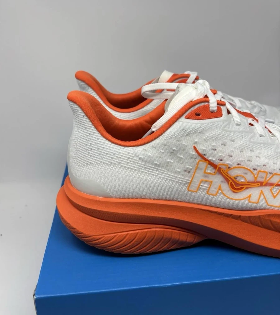 Hoka One One Mach 6 1147790/FLV Frost Lava White Orange Running Shoe Mens Sz 13D HOKA ONE ONE Mach 6  main image 2