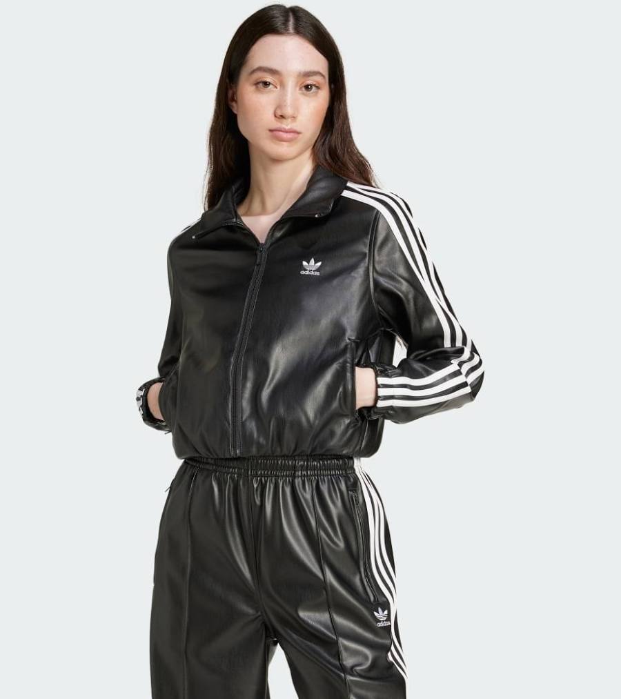 Aisle-3 Adidas Originals Firebird Pleather Track Top For Women IY7273