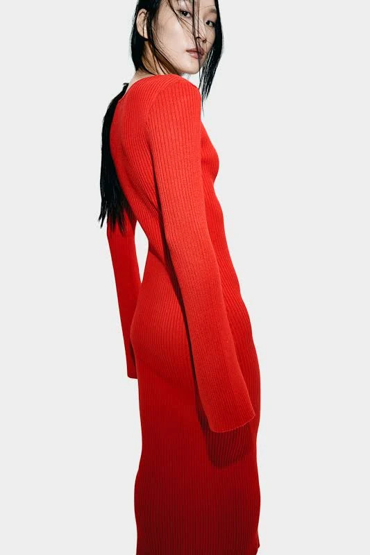 Aisle-3 H&M Ladies Rib-Knit Button-Front Dress