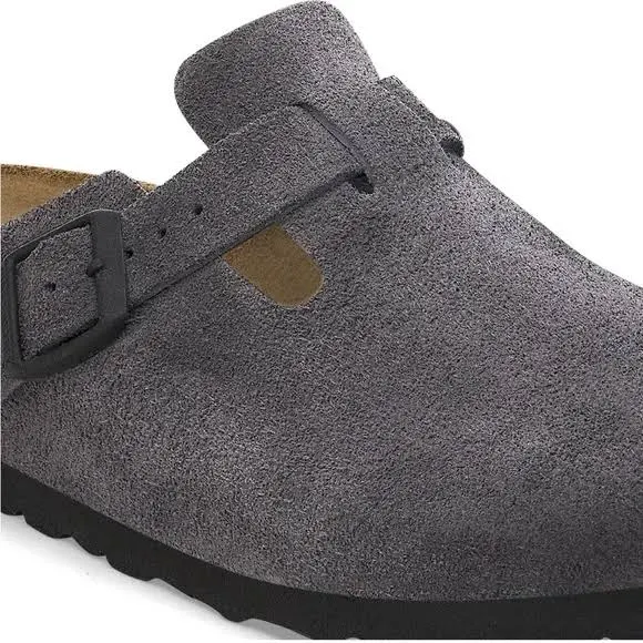 Trendxparc Birkenstock Boston Velvet Gray Suede Clogs Size 41 Regular