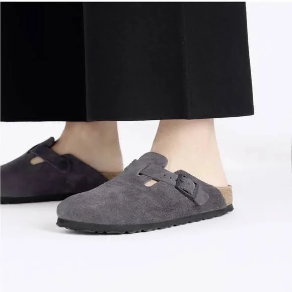 BIRKENSTOCK Boston Velvet Grey 24AW UR別注 Trendxparc Birkenstock Boston Velvet Gray Suede Clogs Size 41 Regular