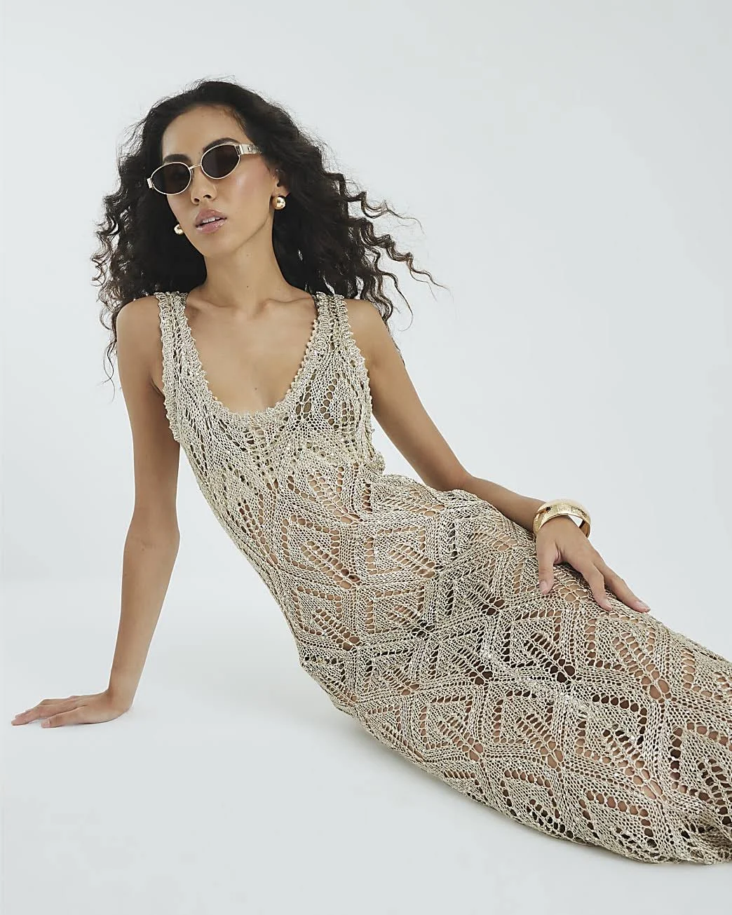 gold dress river island Gold Sequin Mini Dress