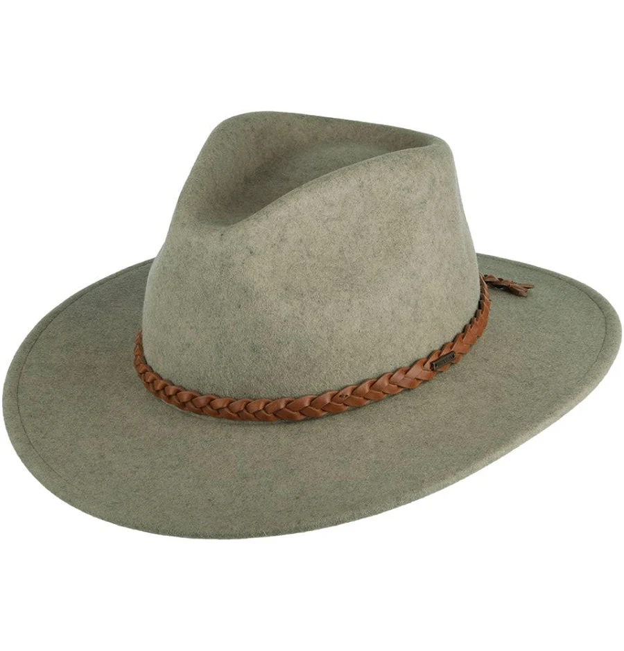 Brixton‎ Messer Western WOOL Sand Color Fedora HAT Womens  display picture 1