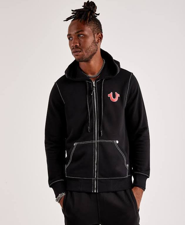 Aisle-3 True Religion Men's Heritage Big T Zip Hoodie