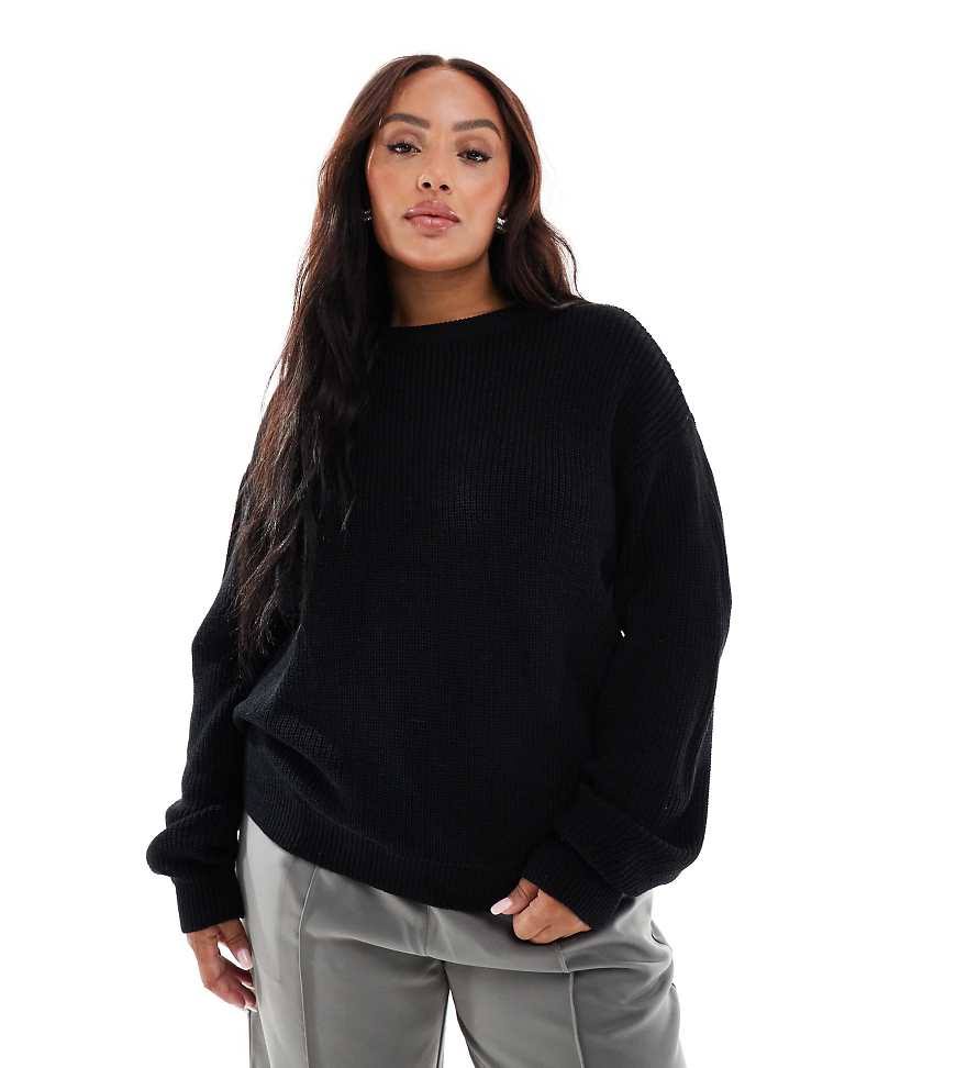 Aisle-3 New Look Women's Plus Size Ribbed Knit Jumper