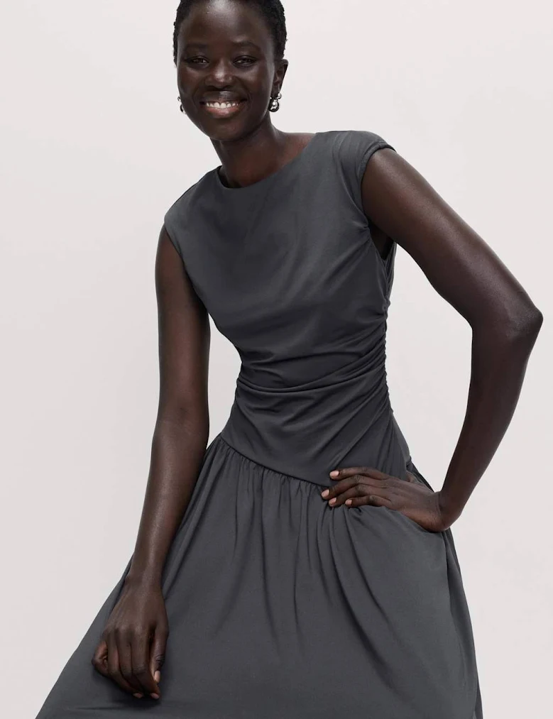 m and s jersey dress Jersey Jacquard Twist Front Midi Dress