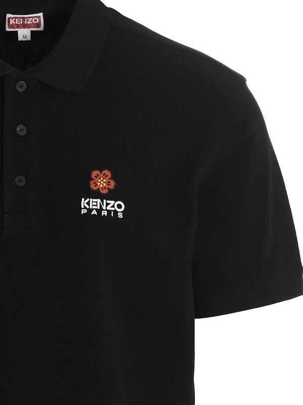 Aisle-3 Kenzo Men's Boke Flower Crest Logo Polo T-Shirt