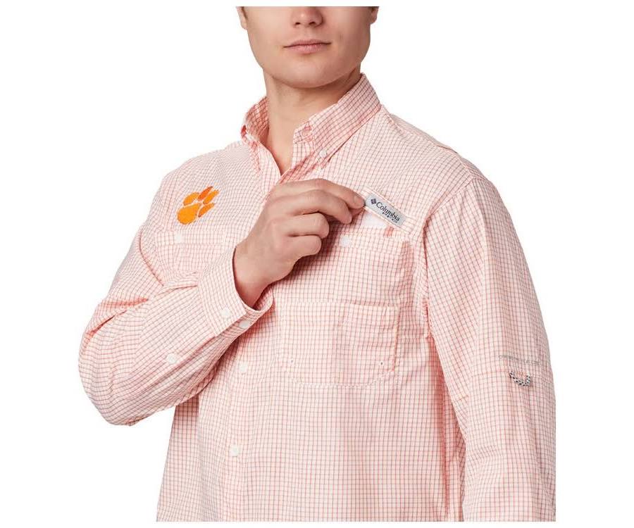 Aisle-3 Columbia Clemson Tigers Super Tamiami Long Sleeve Shirt