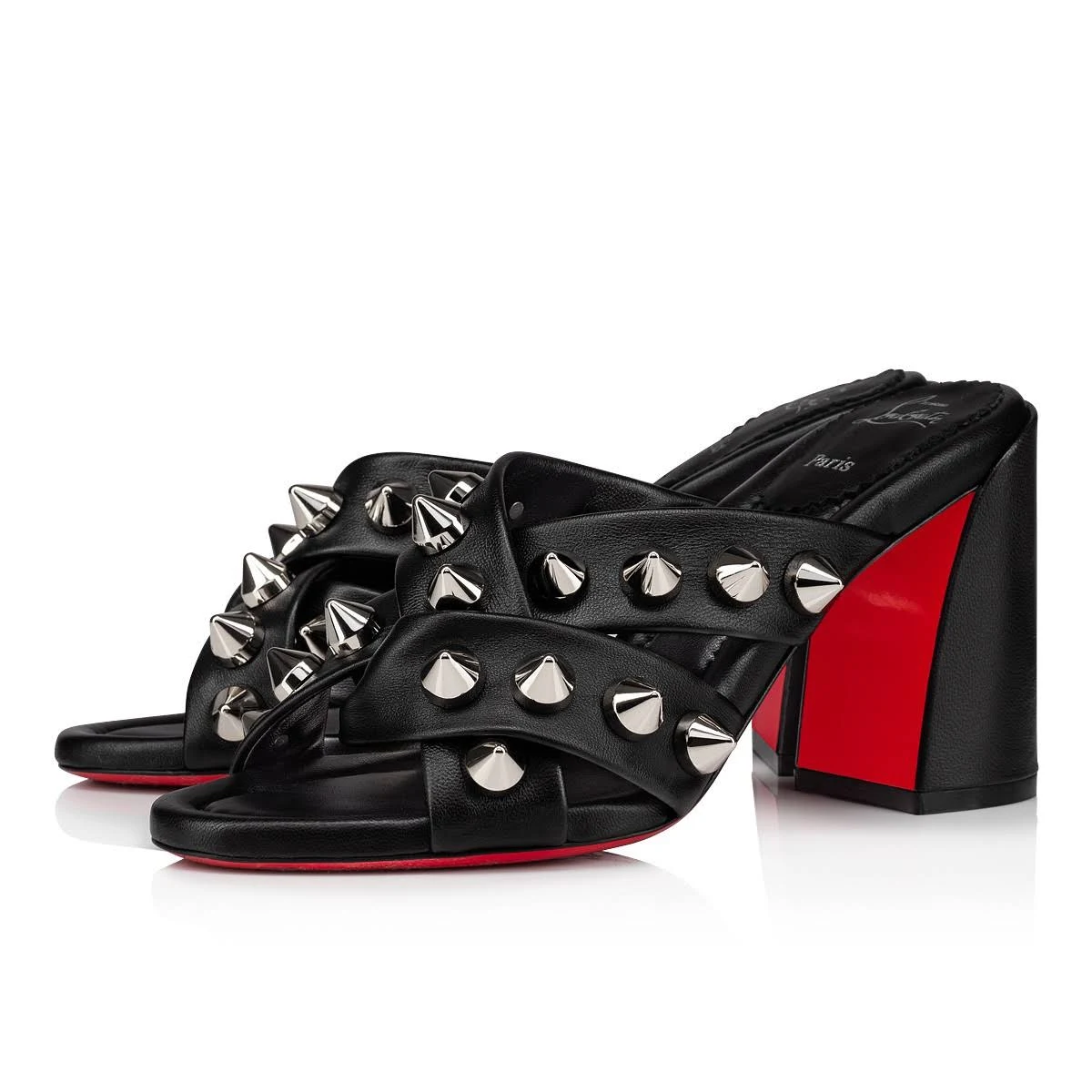 Christian Louboutin サンダル ハイヒール スピカ クラブ Aisle-3 Christian Louboutin Black Spika Club Heeled Sandals