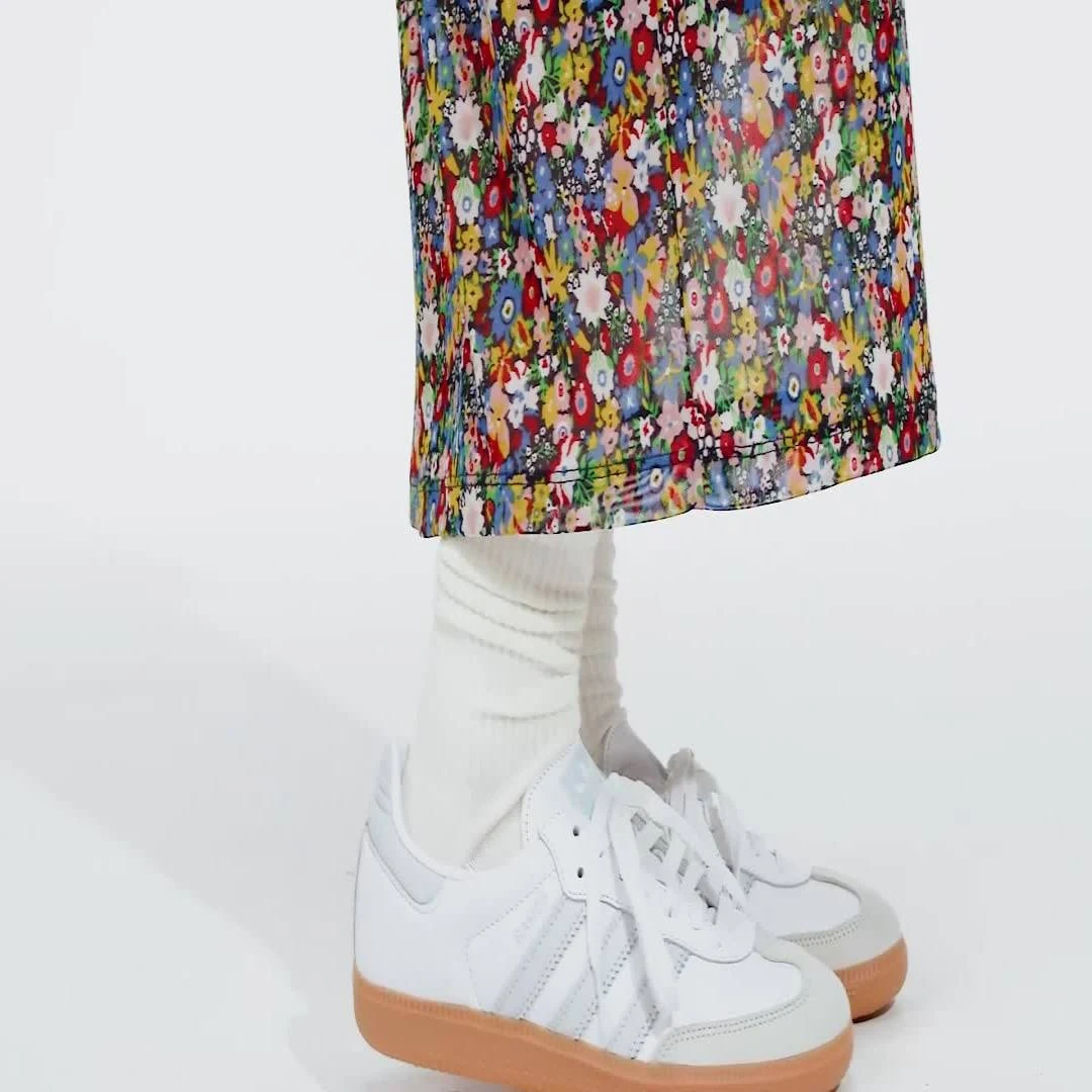 adidas originals x liberty london mesh maxi dress adidas Originals Adidas originals x liberty london mesh maxi dress in  multicolor / night indigo