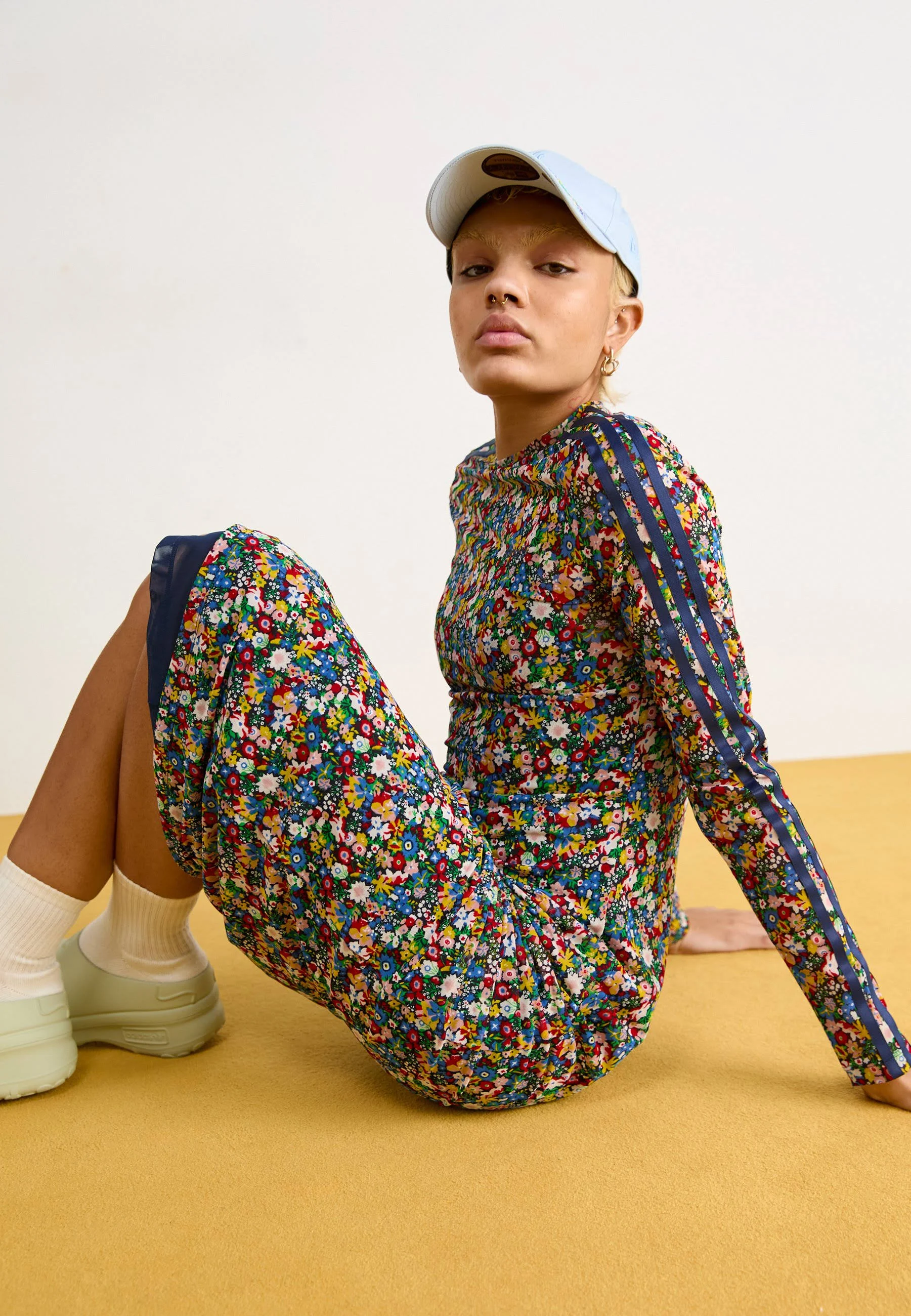 adidas originals x liberty london mesh maxi dress Aisle-3 adidas Originals x Liberty London Womens Mesh Maxi Dress