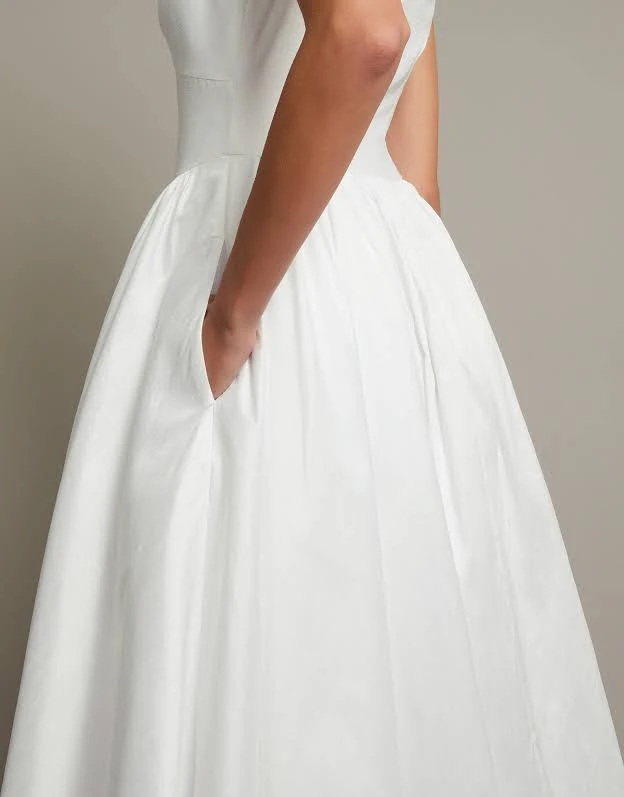 monsoon colette flared wedding dress reviews Colette Midi Wedding Dress Ivory | Wedding Dresses