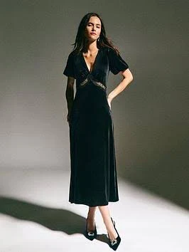 chinese dress ladies The Great. Black Keepsake Lace Shift Dress Black / 0