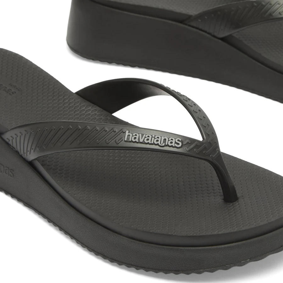 Trendxparc Havaianas High Platform Flip Flops - Black
