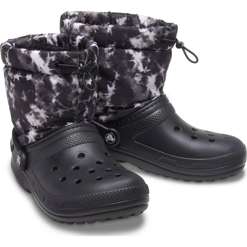 Trendxparc Crocs Classic Lined Neo Puff Boot Tie Dye Black