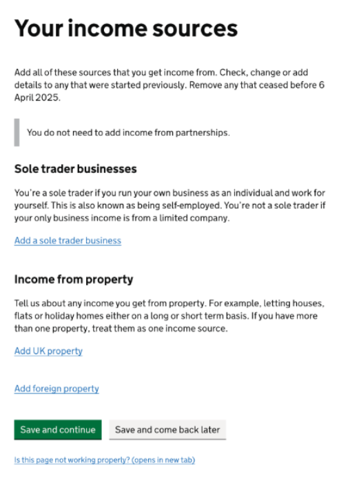 Select Accounting Period Page