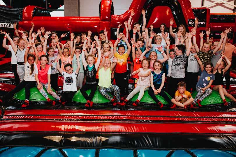 Group posing at Airtastic Inflata Park