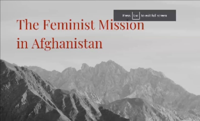 The Feminist Mission in Afghanistan