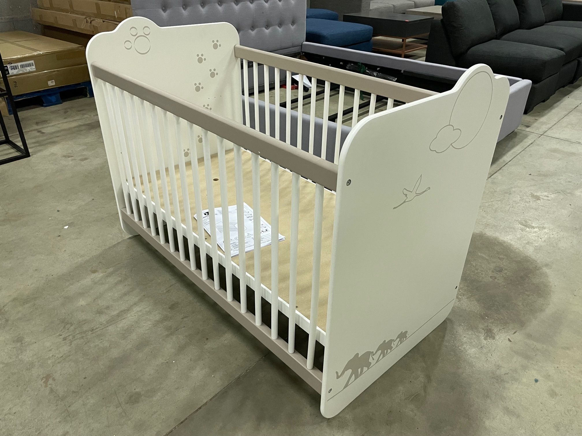 Inconnu Lit Bebe Jungle Blanc 60x1 Rennes Alcopa Auction