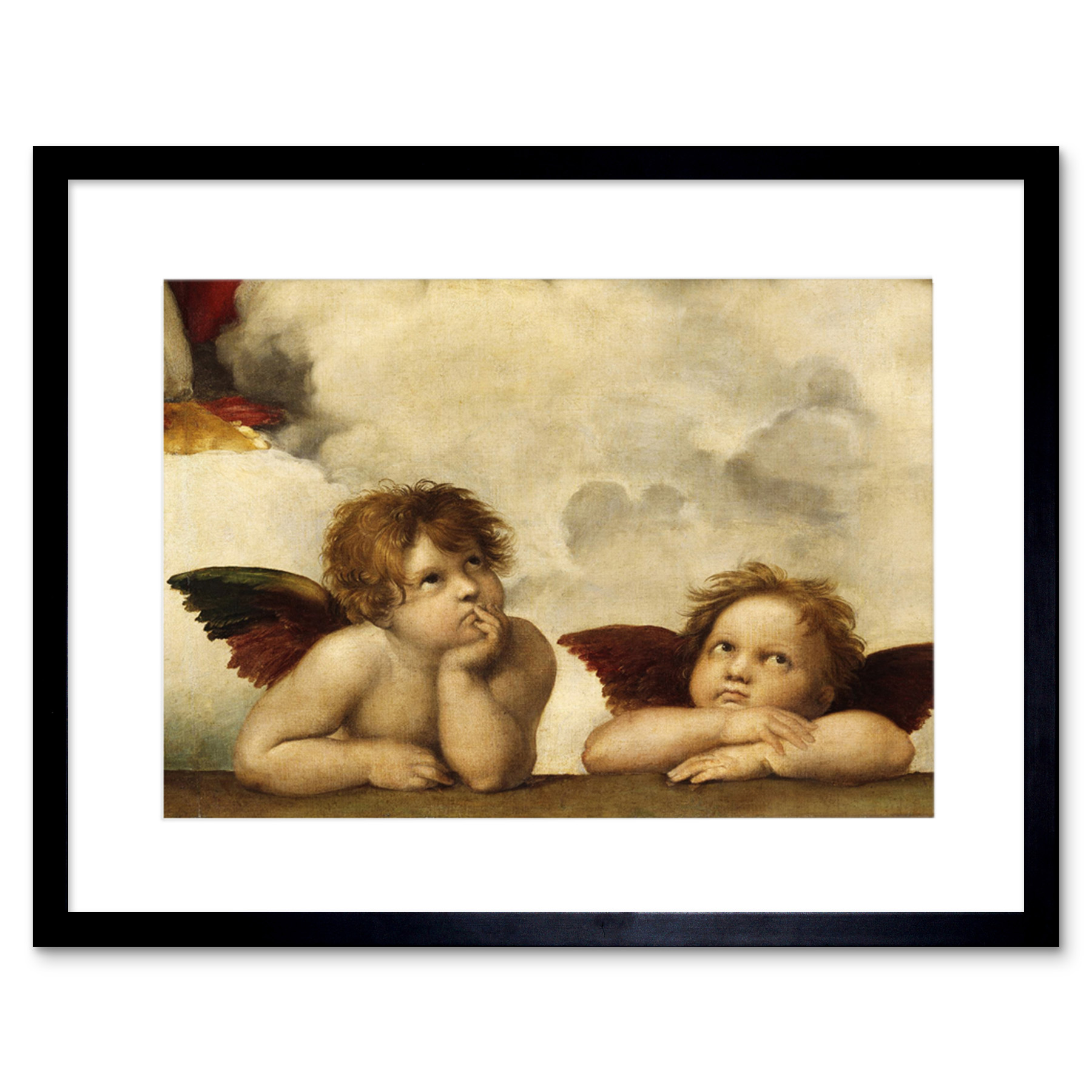 Raphael Sistine Madonna Group Of Angels Old Master Framed Wall Art Print - Picture 2 of 19