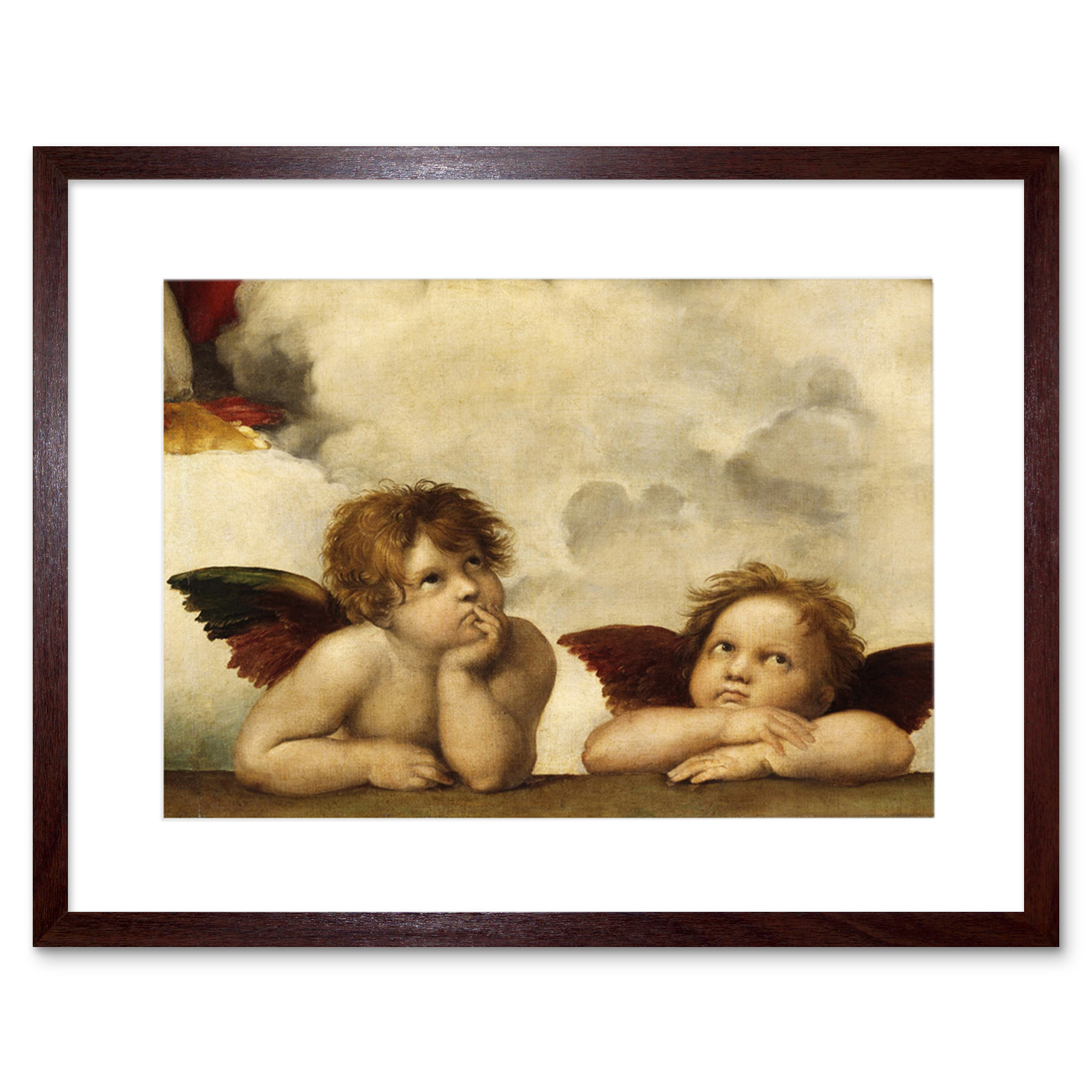 Raphael Sistine Madonna Group Of Angels Old Master Framed Wall Art Print - Picture 6 of 19