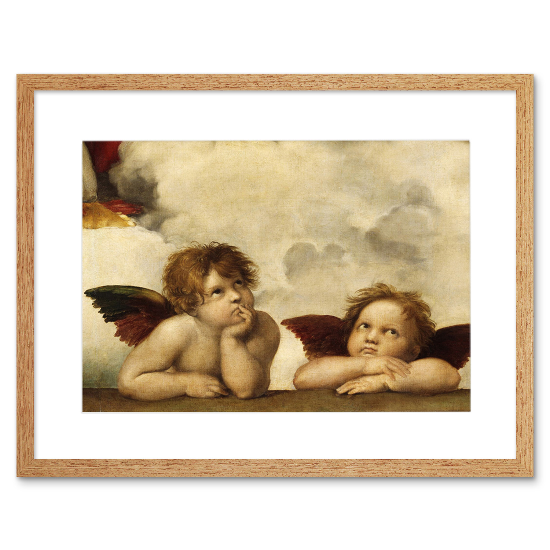Raphael Sistine Madonna Group Of Angels Old Master Framed Wall Art Print - Picture 10 of 19