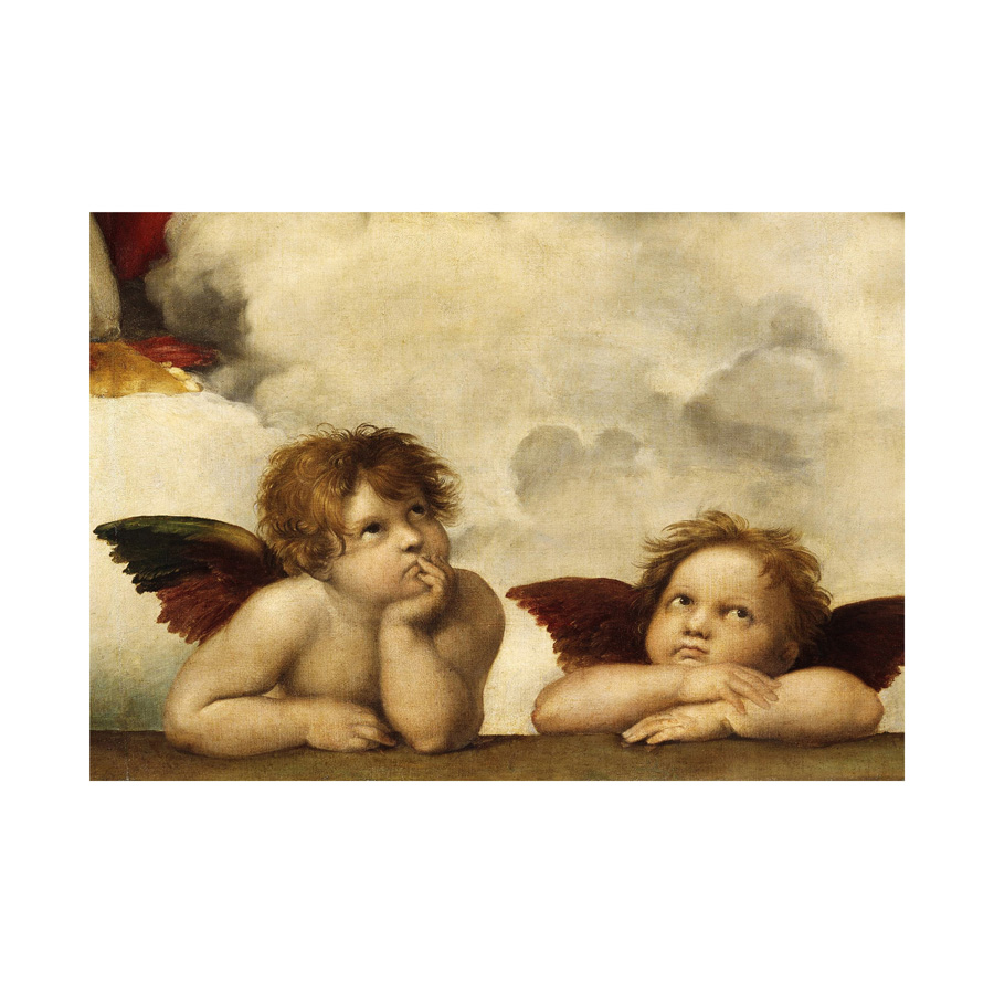 Raphael Sistine Madonna Group Of Angels Old Master Framed Wall Art Print - Picture 14 of 19
